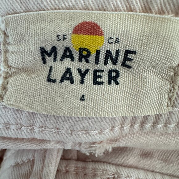 Marine Layer Bridget Slim Wide Leg Cropped Soft Pants in Peach Whip Size 4 NWT - Picture 4 of 6